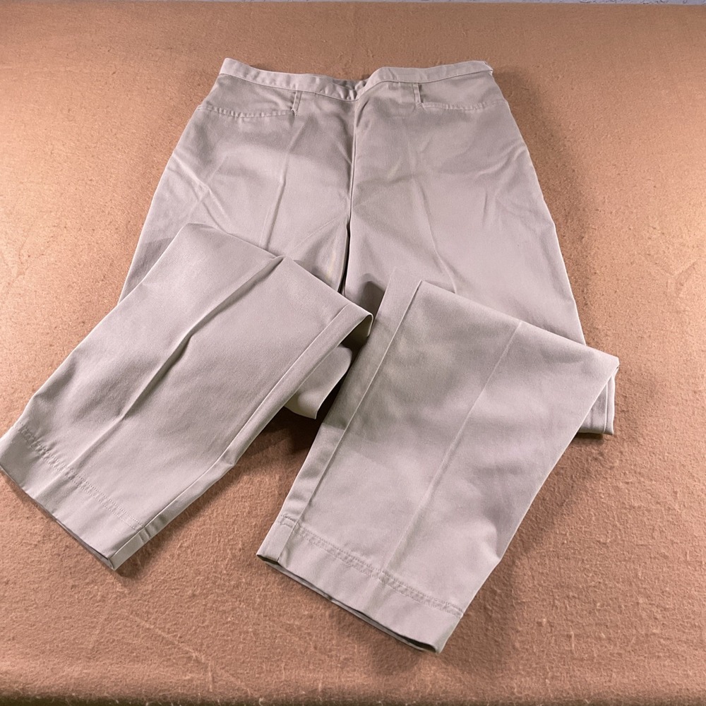 Talbots Petites Khaki Chino Pants Women 8P Tan Cotton Wrinkle Resistant Straight
